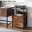 39 cm W Steel Bedside Table-1637225203