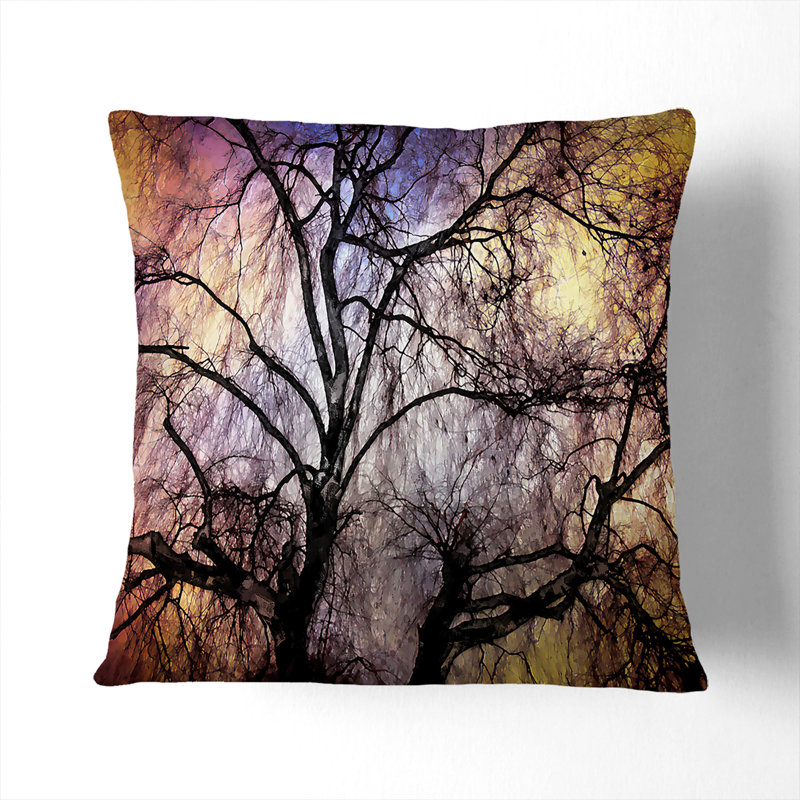 Abstract Square Cushion, 40cm H x 40cm W x 15cm D, White