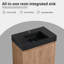 Meuble-lavabo simple avec plateau en résine Daive-2067742825