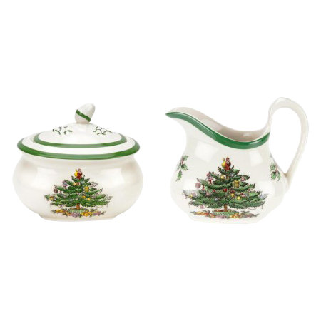 Spode Christmas Tree Sugar & Creamer Set