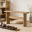 Table d'entrée en bois massif durable, console de style maison de campagne avec capacité de charge élevée et assemblage facile