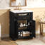 Meuble-lavabo 24 po avec lavabo en céramique intégré, armoire de salle de bain avec 2 portes, 1 tiroir basculant et meuble-lavabo simple pour salle de bain de petite et moyenne taille-126278861