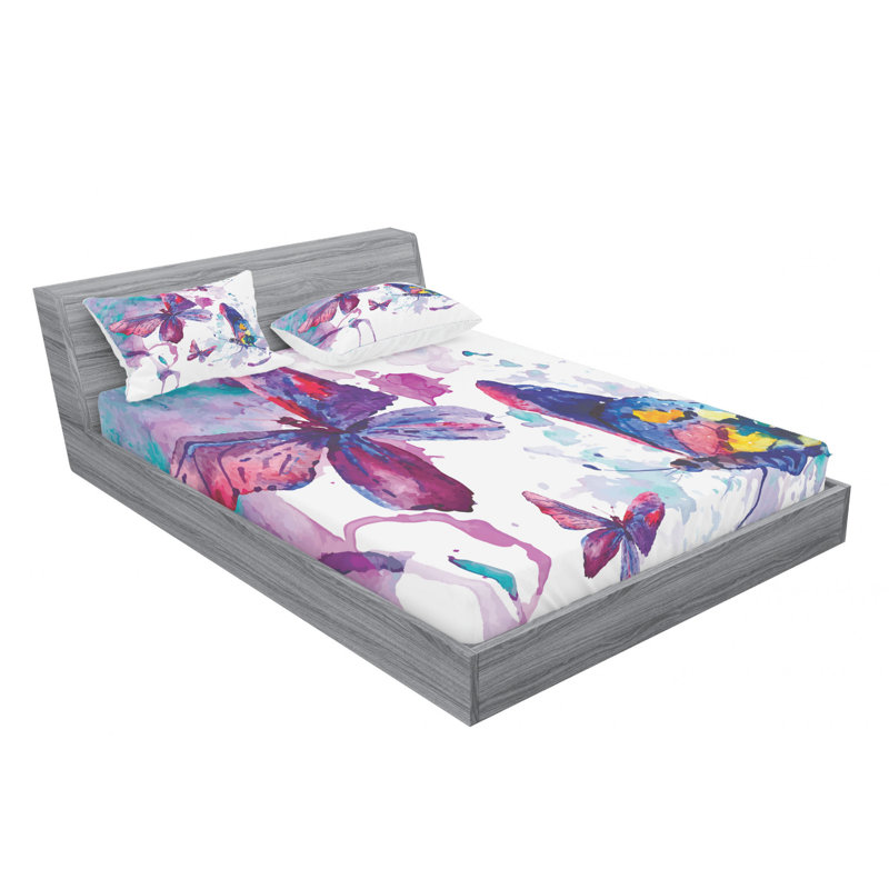 Microfiber Sheet Set, Queen Sheet Set with Fitted Sheet