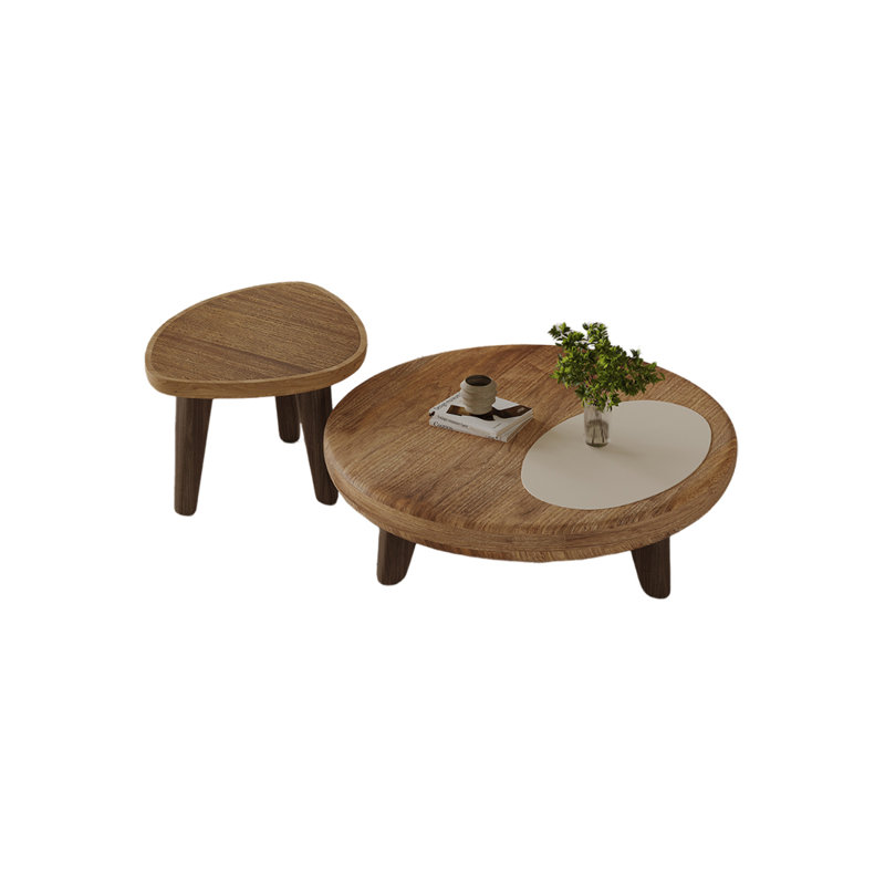 Coffee Table Set with Oak Legs