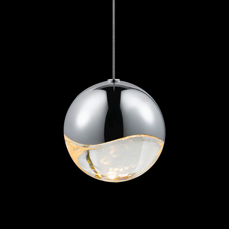 Grapes 1 - Light LED Pendant, Satin Nickel, 3.75" H x 3.75" W x 3.75" D