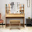 Ensemble de coiffeuse avec tabouret et tiroirs-2083476439