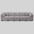 5-Seater Modular Sofa Chaise Lounge, Frostvelvet Upholstery Sofa Bed-874097729-874097730