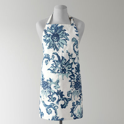 Printed Cotton Kitchen Apron with Pockets Adjustable