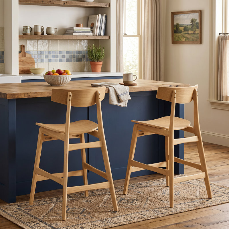 Solid Wood Counter Stool, Oak
