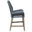 De 2 tabourets à hauteur de comptoir, rembourrés de mousse, gris, délavé, coussin de siège gris, plateforme stable pour les pieds, ambiance bord de mer