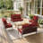 6.5″ Outdoor Replacement  Cushion Set, Deep Seating Seat / Back Cushion Set-1066329207