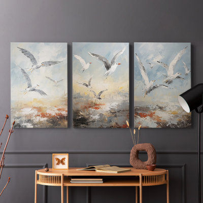 Sea and Shore  Series  CII  -Premium Gallery Wrapped Canvas Set -Ready to Hang