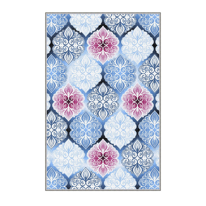 Premium Hall Carpet, 2.6 x 6.6 Feet, 100% Polyester, 0.3 in Pile Height | Antibacterial, Non-Slip Underside, Machine Washable | 3D Digital Print Design, Durable & Stylish for Entryways, Living Rooms & More