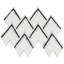 Carreau de mosaïque murale à chevrons en marbre 4,23 "x 5,28" Ogee-53162650