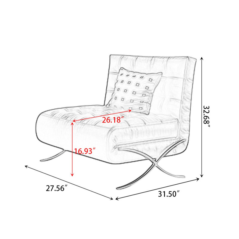 Coussin convertible 27,56 po en similicuir noir, H 32,68 po x L 27,56 po x l 31,50 po