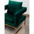 Contemporary Arm Rest - Upholstered Chair, Metal Frame, Square , Cozy Pillow Back Seat Chair With-243189192
