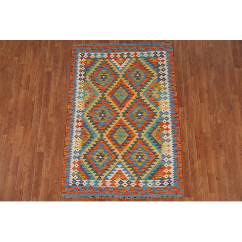 South Western Kilim Oriental Accent Rug 4x6