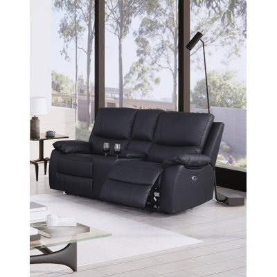 Dewaine 72'' Leather Power Reclining Loveseat