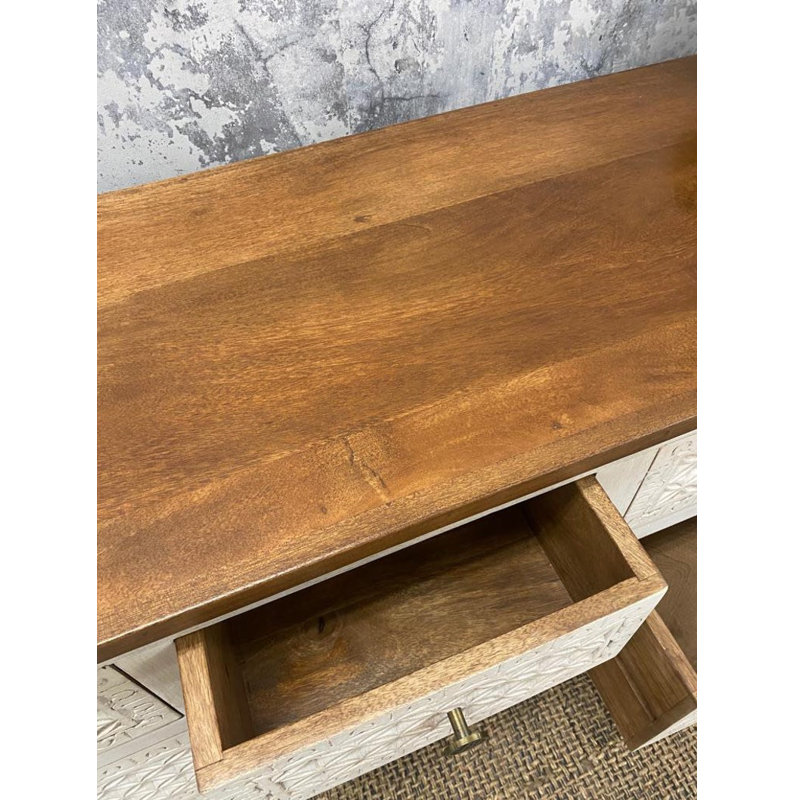 Ahmi Solid Wood 160 cm W Chest of 8 Drawers