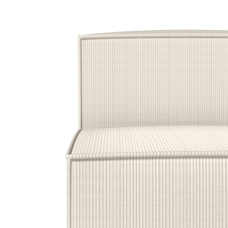 Hershberger-Canapé du milieu-Beige-3/5, Velours côtelé beige