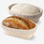 Ensemble de 2 paniers ovales en rotin à l'épreuve du levain avec doublures en lin Cheer Collection, ensemble de 2