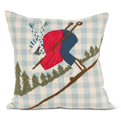 Coussin décoratif Abbott Downhill Skier, 17 po carré