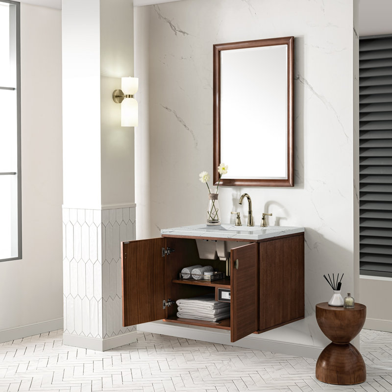 30'' Single Bathroom Vanity with Top, Ethereal Noctis, 8" Widespread