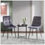 Ensemble de 2 chaises de salle à manger en velours gris, chaises de salle à manger avec pieds en métal pour le salon-714285362-714285364