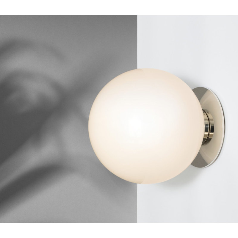 Mezzo 1 - Light Flush Mounted Sconce, Polished Nickel, 5.1" H x 5.1" W x 5.1" D