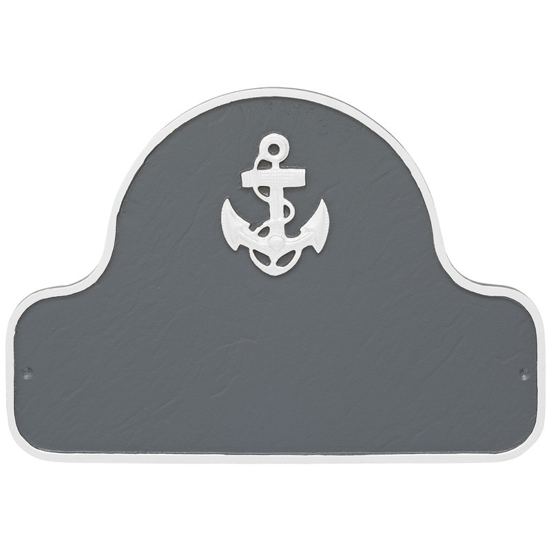 Plaque d'adresse Anchor Arch, Gris/blanc, Oui