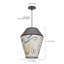 Luminaire suspendu conique 1 lumière avec motif-1080055283