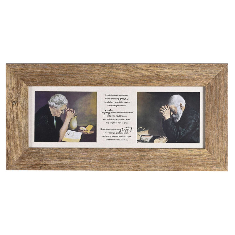 Art mural encadré «Grace Gratitude Prayer»