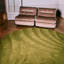 Volute Wool Abstract Area Rug in Green-1185120392