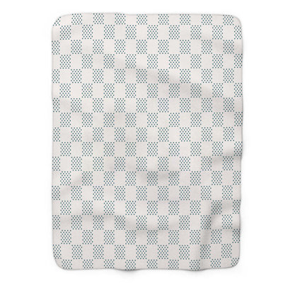 Navy Spots - 1 Piece Premium Sherpa Blanket