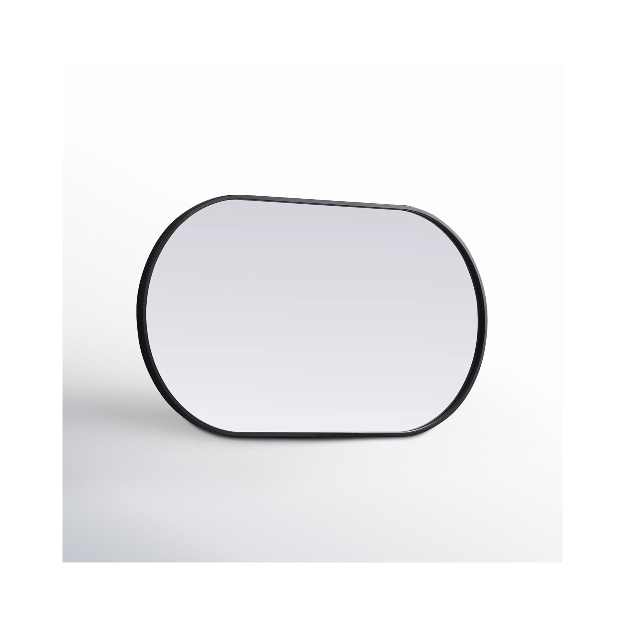 Sabine Metal Pill Wall Mirror, 36" x 20", Black