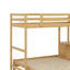 Lit simple superposé au dessus d'un lit double avec bureau intégré et tiroirs-1690905526