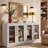 Alpena  31" Modern Cabinet with Fluted Glass and Knurled Brass Handles-1678617308