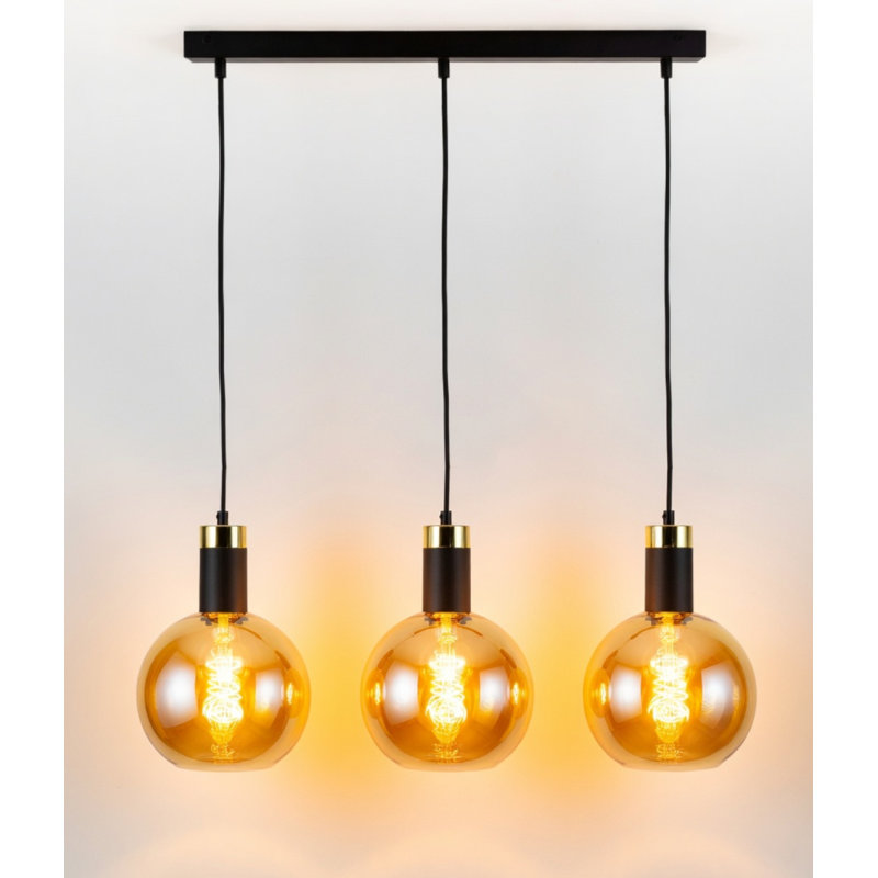 - Light Matte Black Pendant, 120cm H x 65cm W
