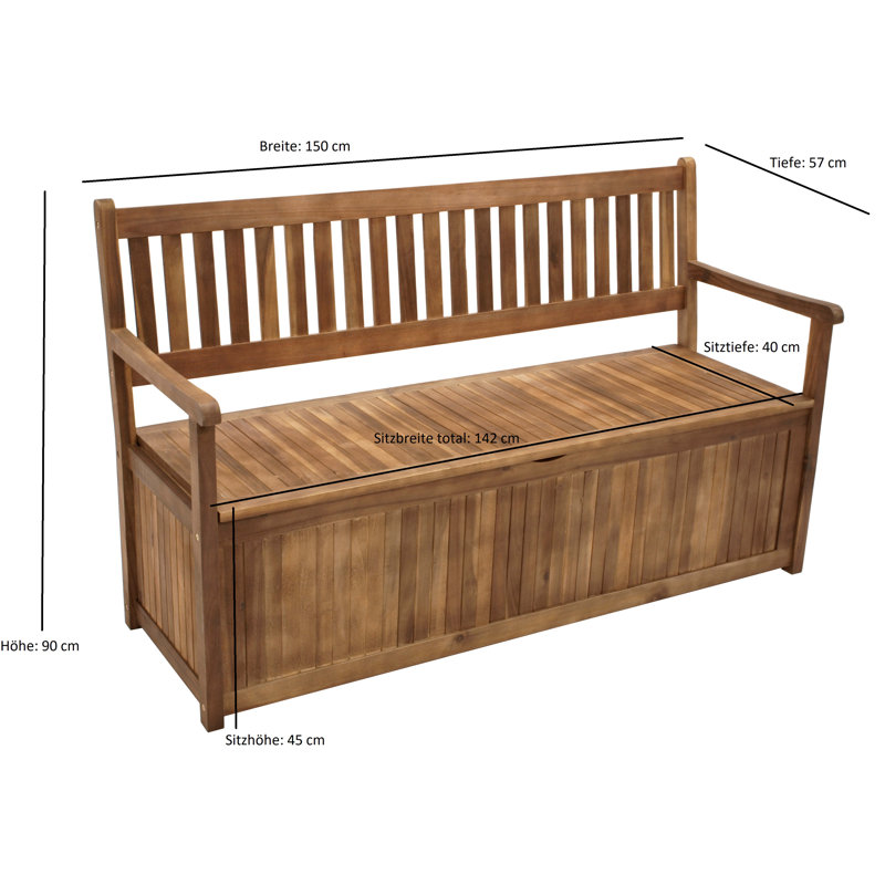 Pistache Solid Wood Acacia Outdoor Bench
