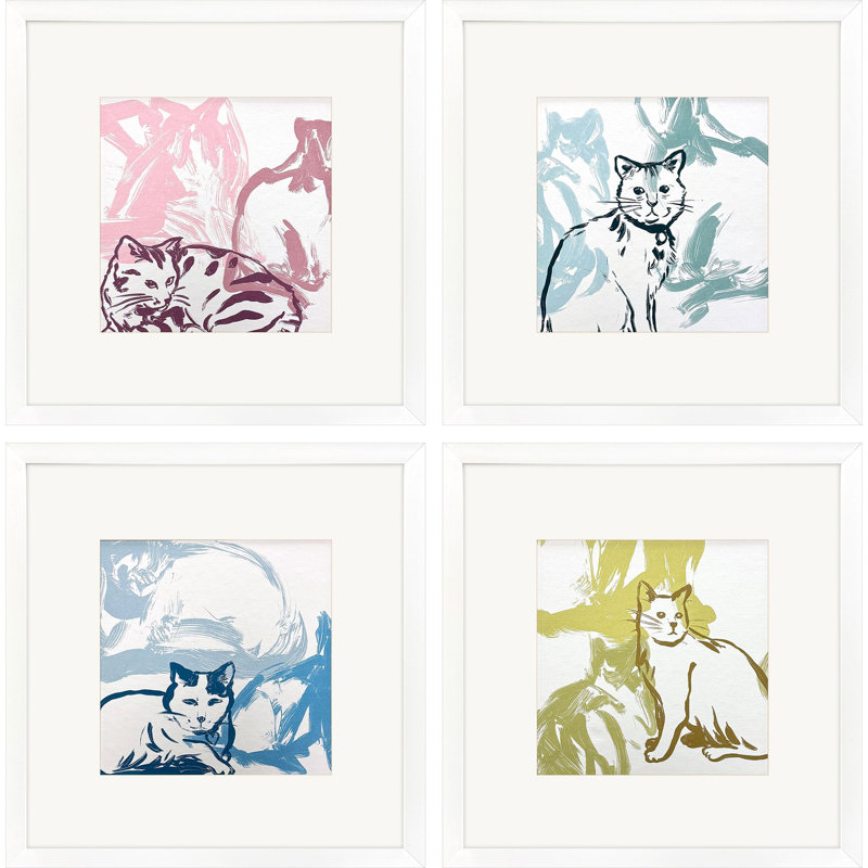 Paint Box Cats S/4 Print by Vess Propac Images