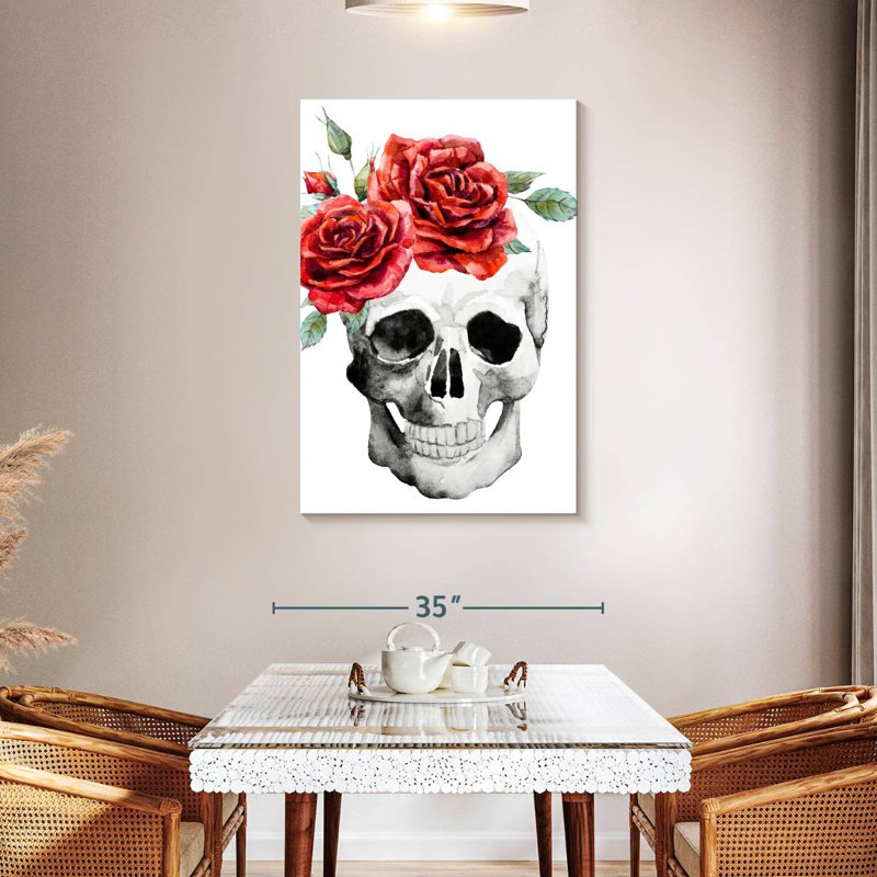 Fleurs de crâne Kerner, H 45 po x l 30 po