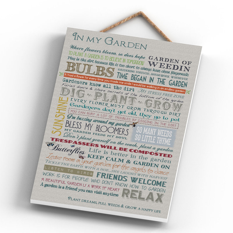 In My Garden - Print on MDF