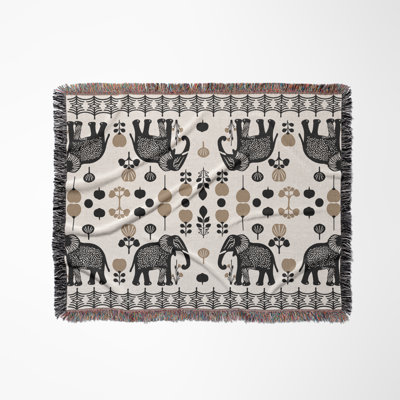 Jeté en mélange de coton Gardo Elephant
