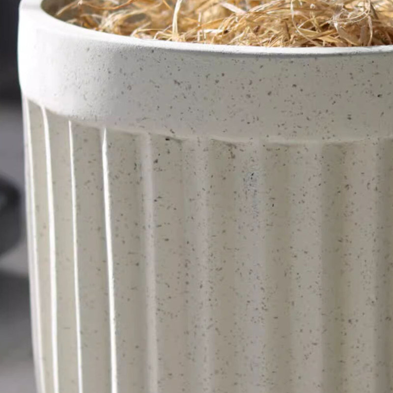 Nordic Vertical Stripe Flower Pot, 9" H x 8.6" W x 8.6" D