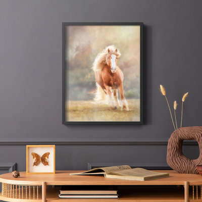 «Horse Motion VII», reproduction encadrée - bois massif