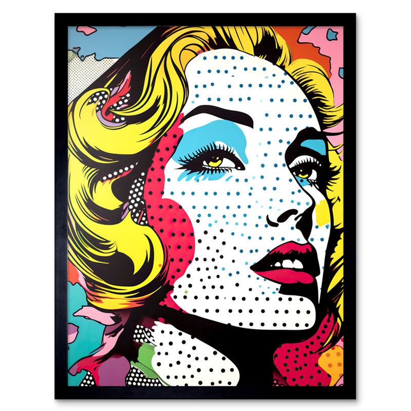 Friedlaender Pop Blonde Woman Face Comic Style Retro Glam Fashion - Single Picture Frame Print