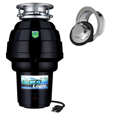1.25 HP Continuous Feed Garbage Disposal with Chrome Flange and Stopper Kit