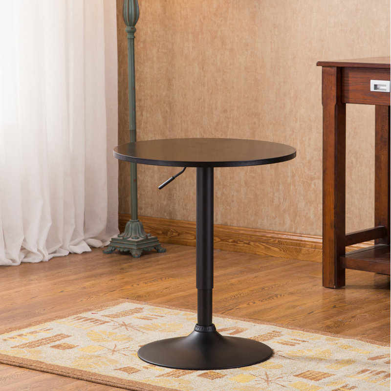 Round Top Adjustable Height Bar Table
