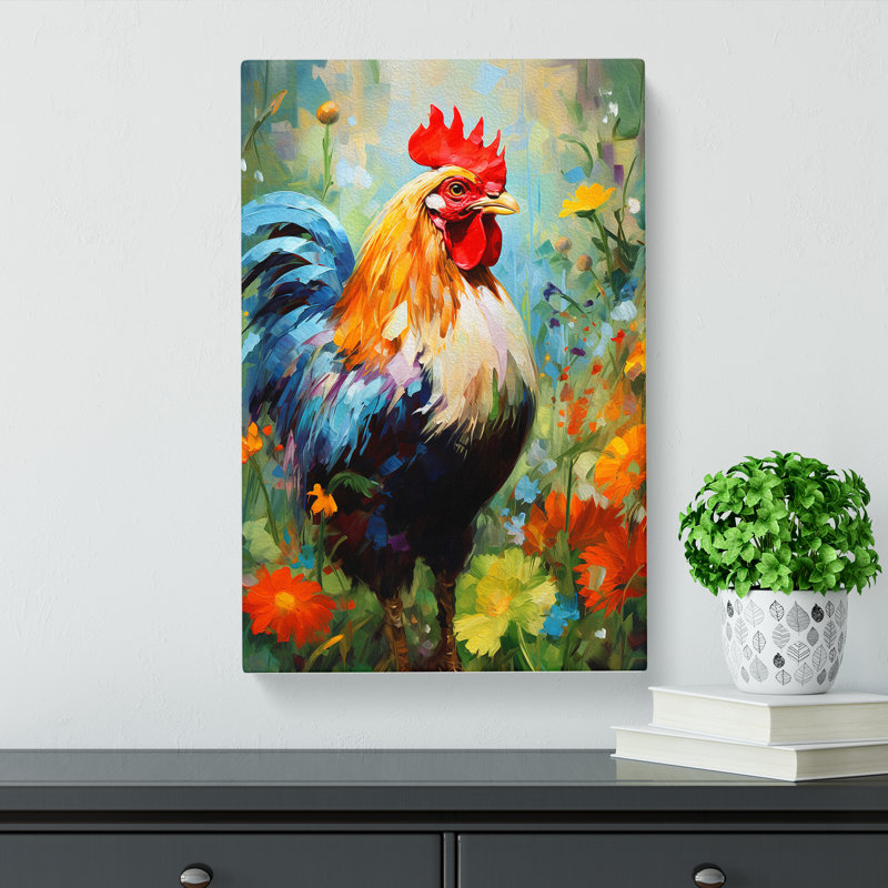 Chicken Impressionism - No Frame Print, 50cm H x 35cm W x 3cm D