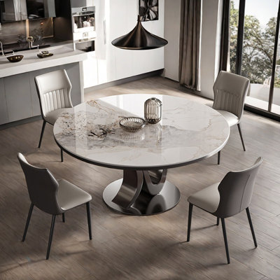 Italian style luxury round dining table sets